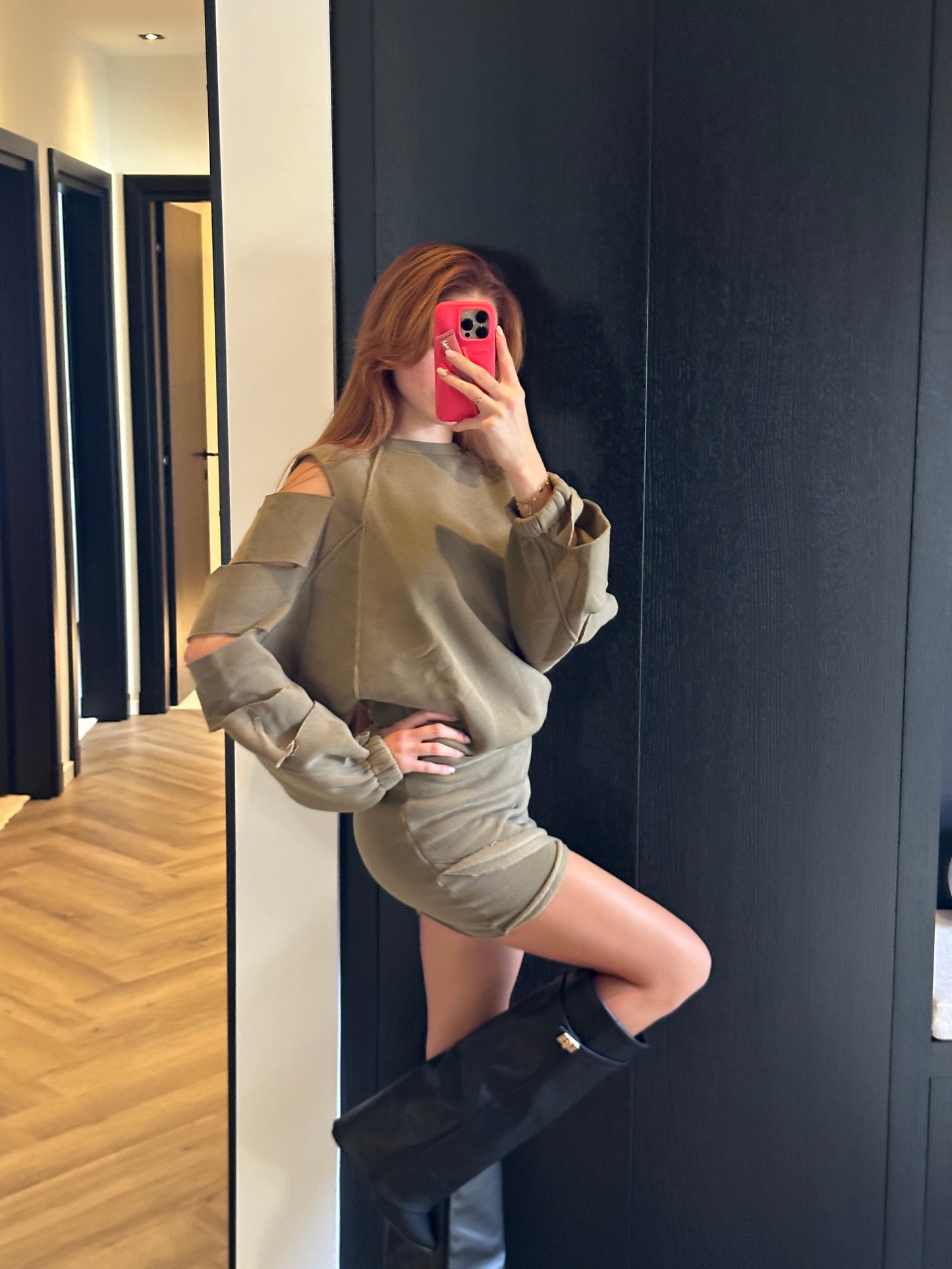 Joggingset mini-jurk