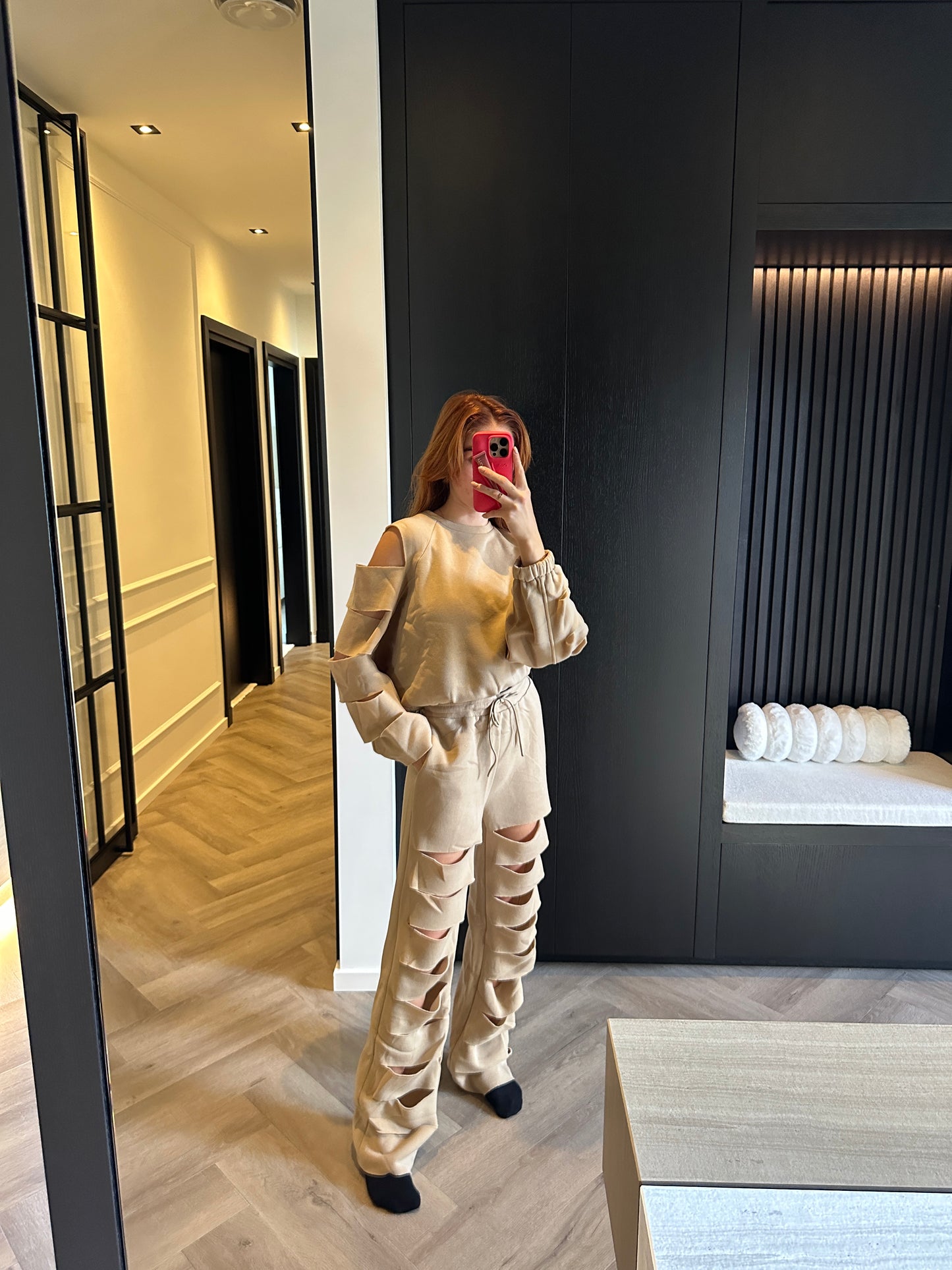 Joggingspak met uitgesneden mouwen