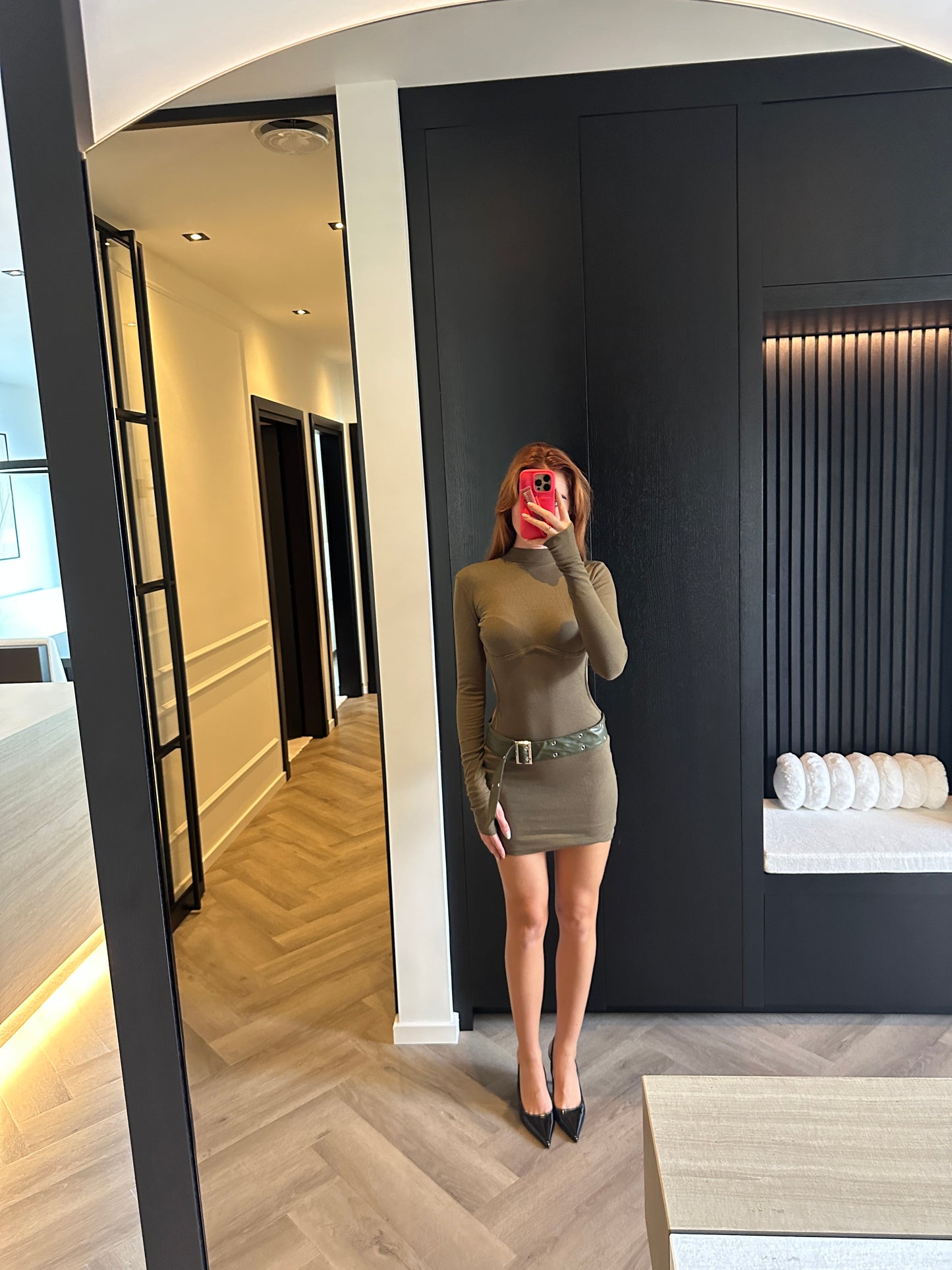 Mini-jurk open rug