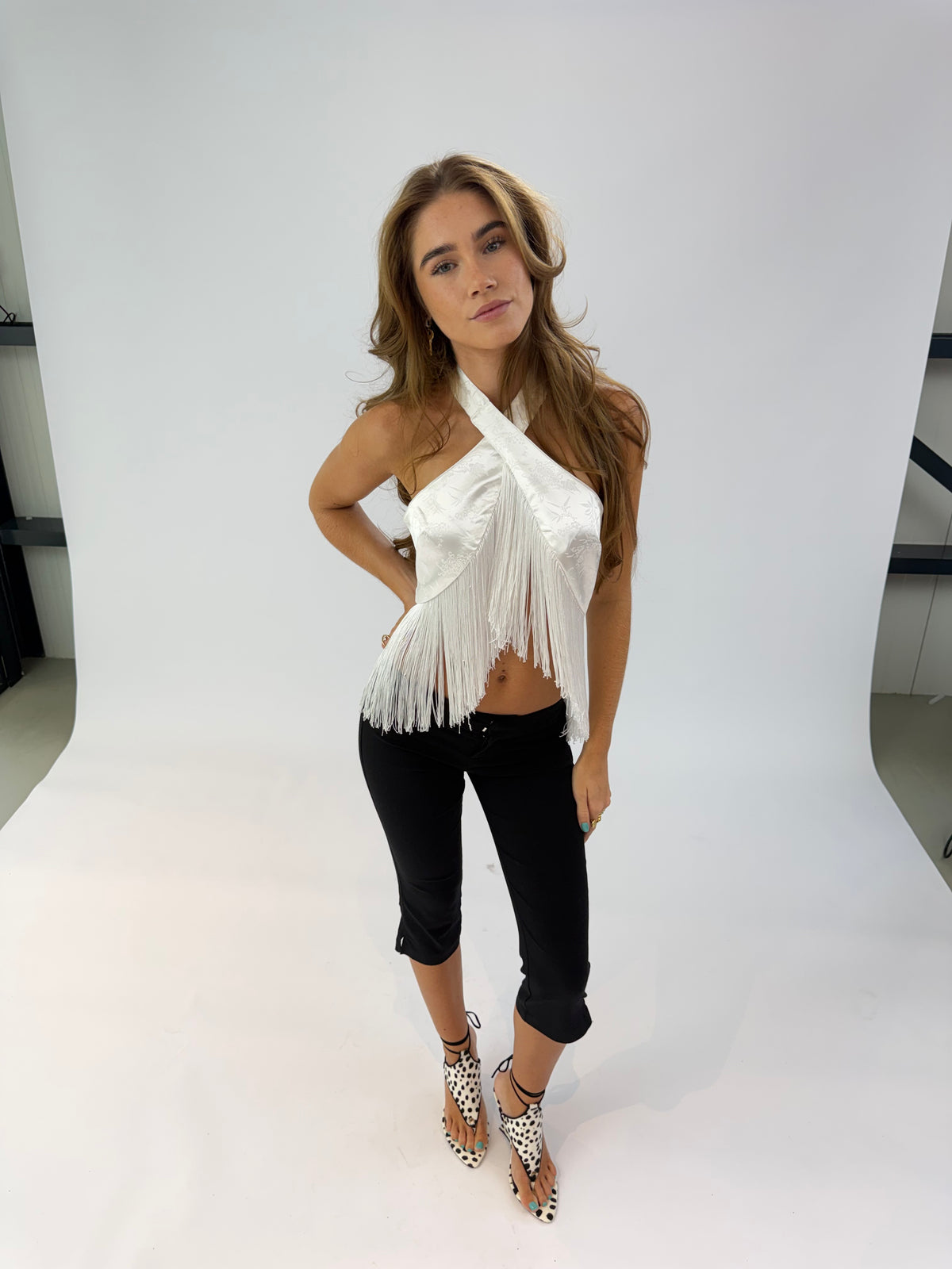 Luna Fringe Halter Top